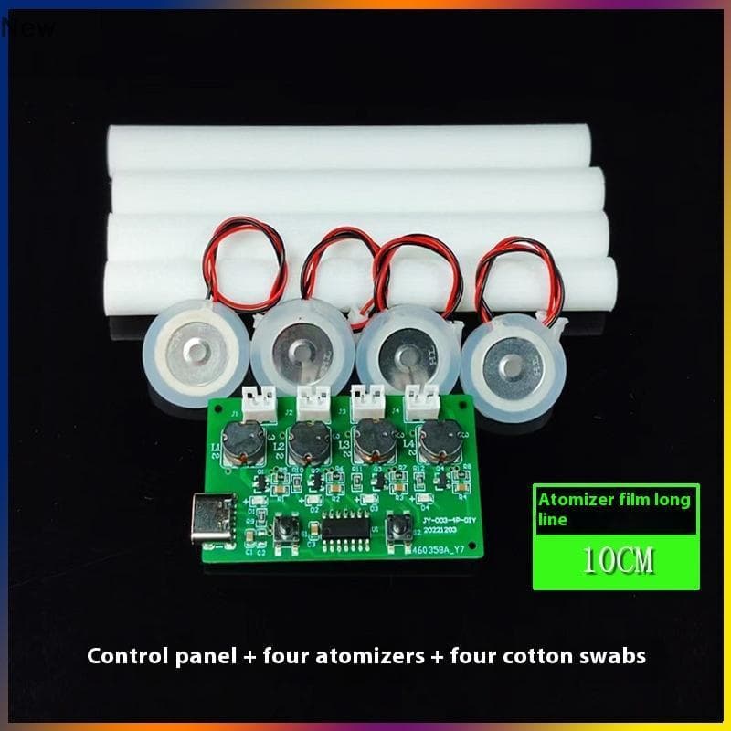 เครื่องสร้างความชื้นขนาดเล็กแบบ USB 4เครื่องสร้างหมอกและแผงวงจรไดรเวอร์แบบมีขาตั้ง รูปที่ 1
