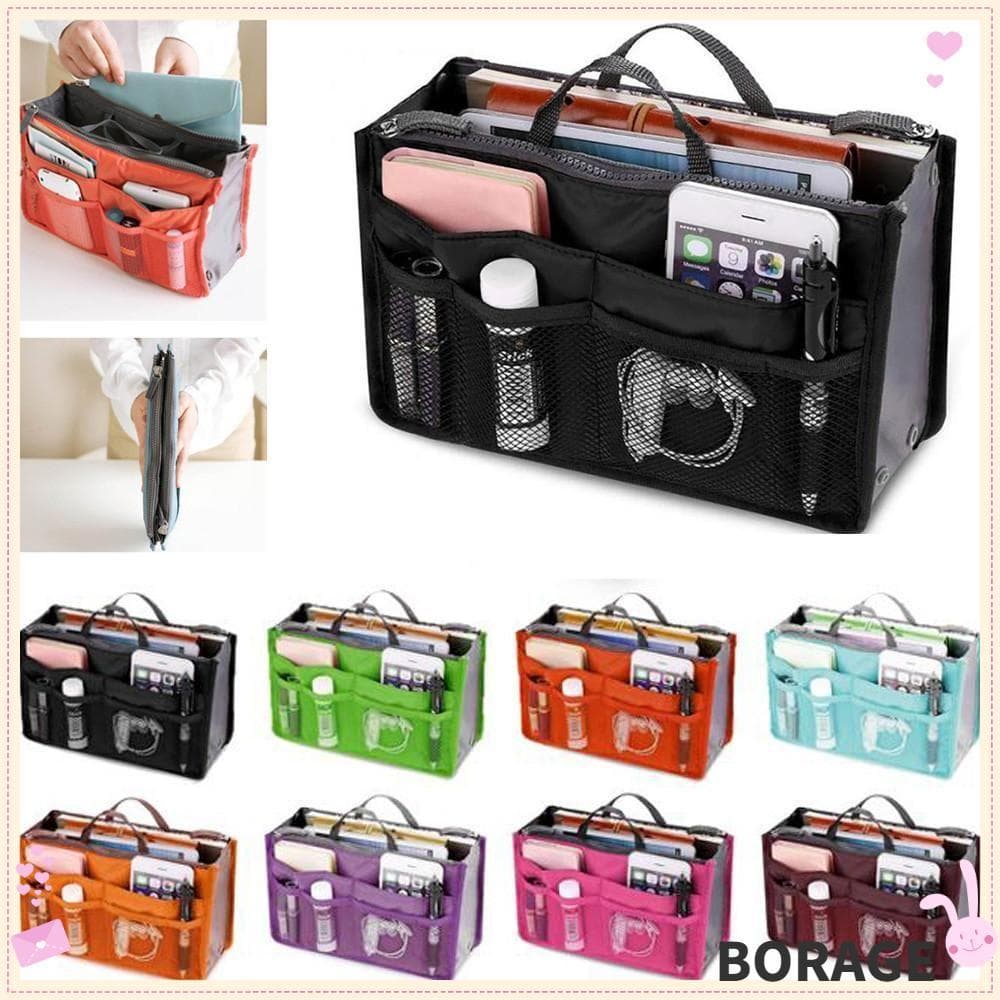Borag Make up Bag กระเป๋าห้องน้ํา กระเป๋าคอมพิวเตอร์ กระเป๋าด้านใน อุปกรณ์จัดระเบียบอุปกรณ์อาบน้ํา รูปที่ 1