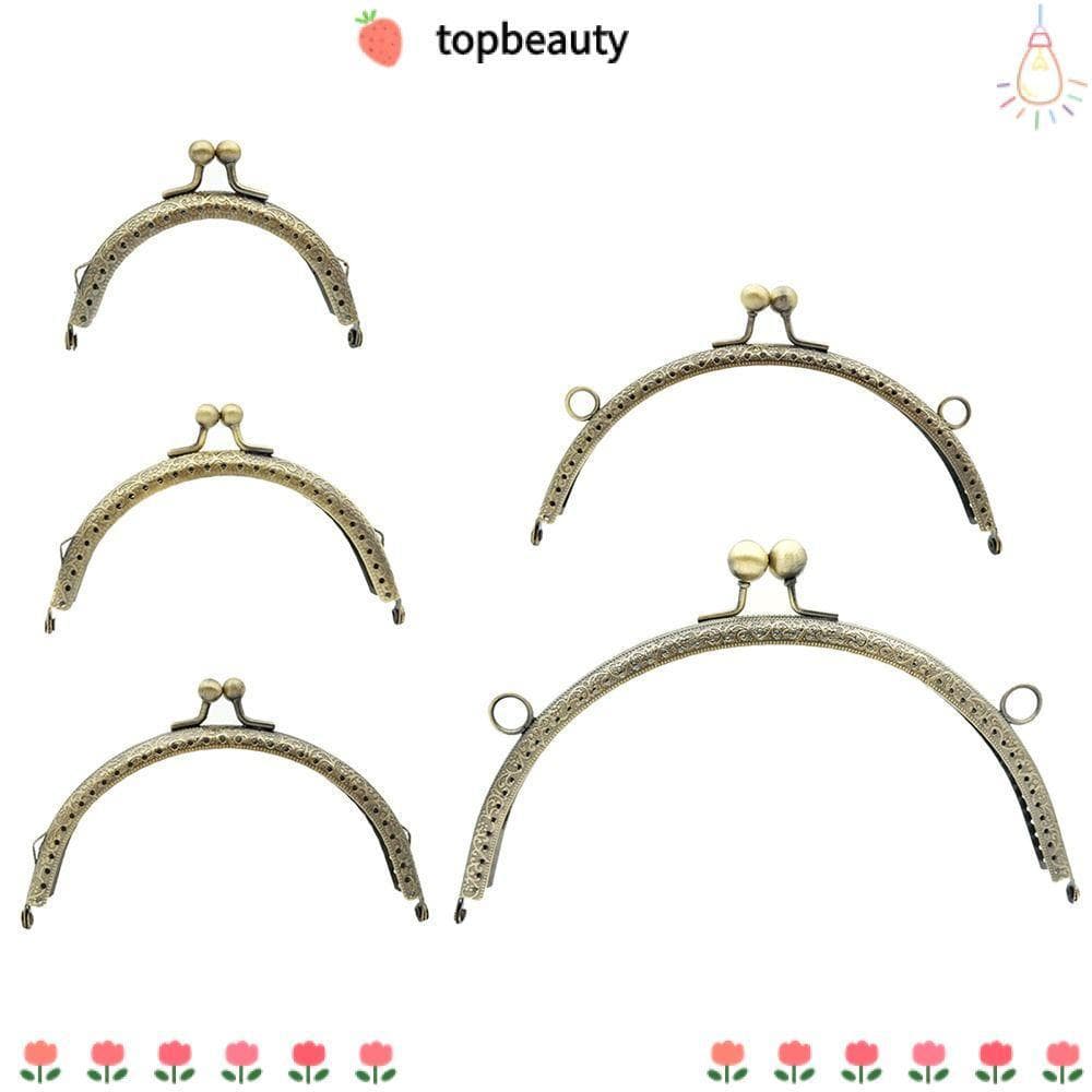 Topbeauty กระเป๋ากรอบ Kiss Clasp, โลหะวินเทจกระเป๋า Clasp กรอบ, กระเป๋าฮาร์ดแวร์กระเป๋ามินิ Kiss Clasp… รูปที่ 1