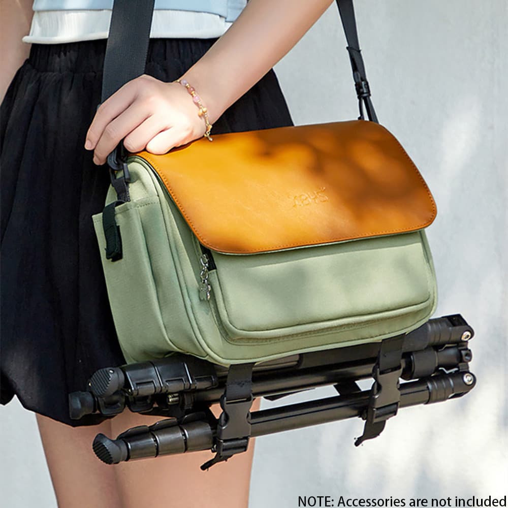 baona/ XBYS สี Blocking กระเป๋ากล้อง Crossbody กระเป๋าถ่ายภาพความจุขนาดใหญ่กระเป๋าเดินทางอุปกรณ์ถ่ายภาพกระเป๋า… รูปที่ 1