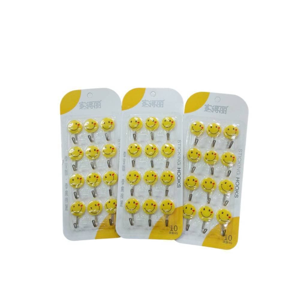 ตะขอรูปหน้ายิ้มหวานสีสันสดใส 12ชิ้นใน1แพ็ค แขวนสิ่งของภายในบ้านให้เป็นระเบียบ ตกแต่งบ้านมินิมอล จากโรงาน kgd รูปที่ 1