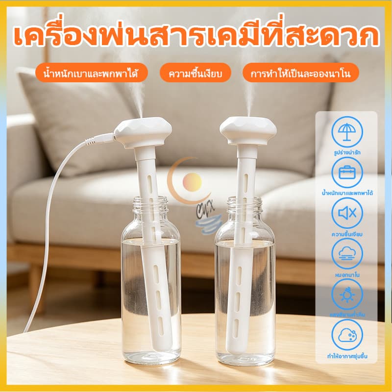 เครื่องเพิ่มความชื้น USB เครื่องเพิ่มความชื้นในห้อง ใช้ในบ้าน ขนาดเล็ก พกพาสะดวกเครื่องทำความชื้นในอากาศ… รูปที่ 1