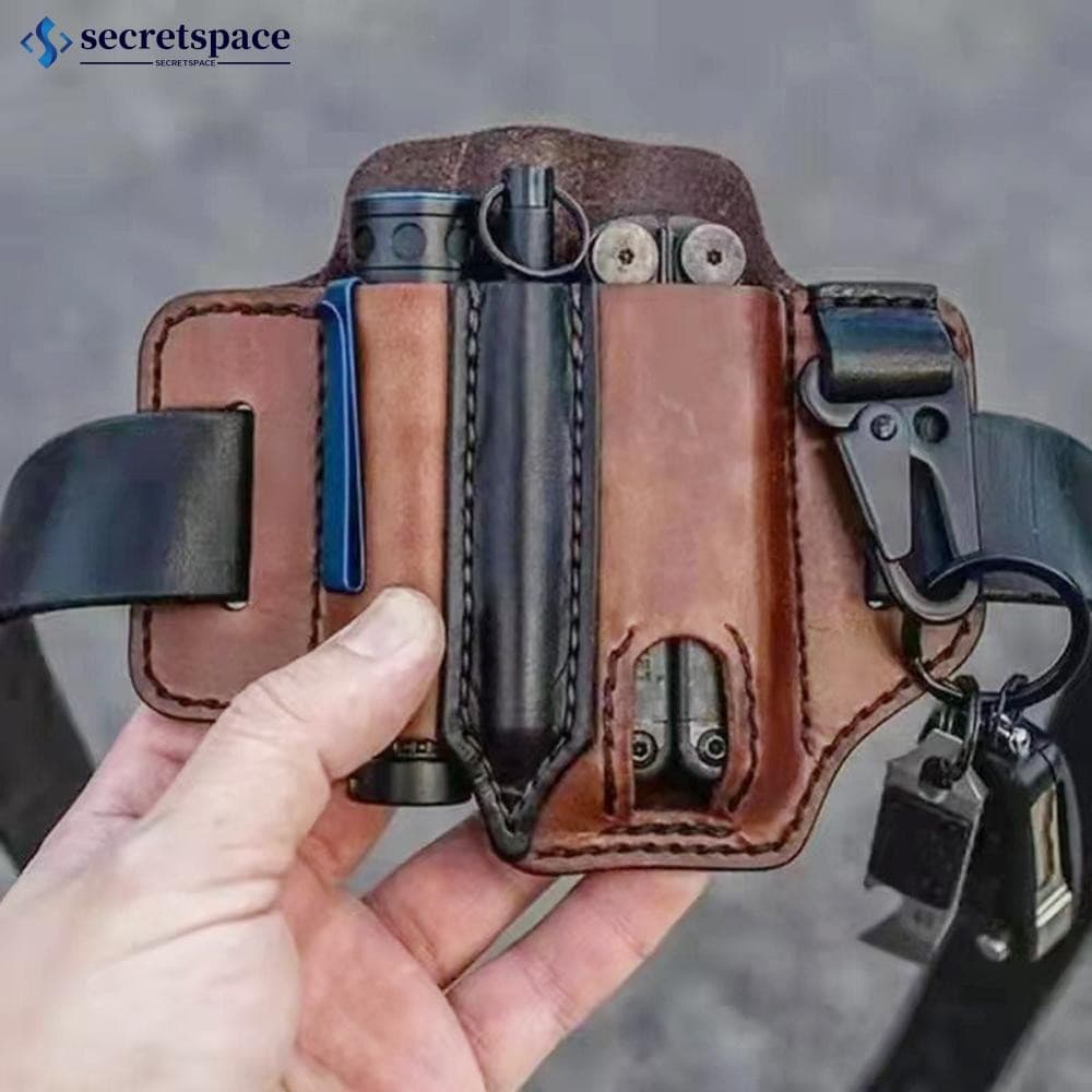 SECRETSPACE กระเป๋าหนังใส่กระเป๋า Modular อุปกรณ์เสริม Organizer แผงผู้ถือกุญแจเอวเครื่องมือกระเป๋า Organizer… รูปที่ 1