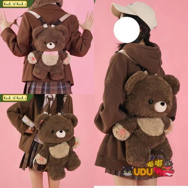 🐻Fast Shipping🐻หนังสือสีแดงเล็กๆน้อยๆร้อนขายรักหมีกระเป๋าการ์ตูนรักหมีเป้สะพายหลังน่าแพนด้าน้อยตุ๊กตาหมีแพนด… รูปที่ 1