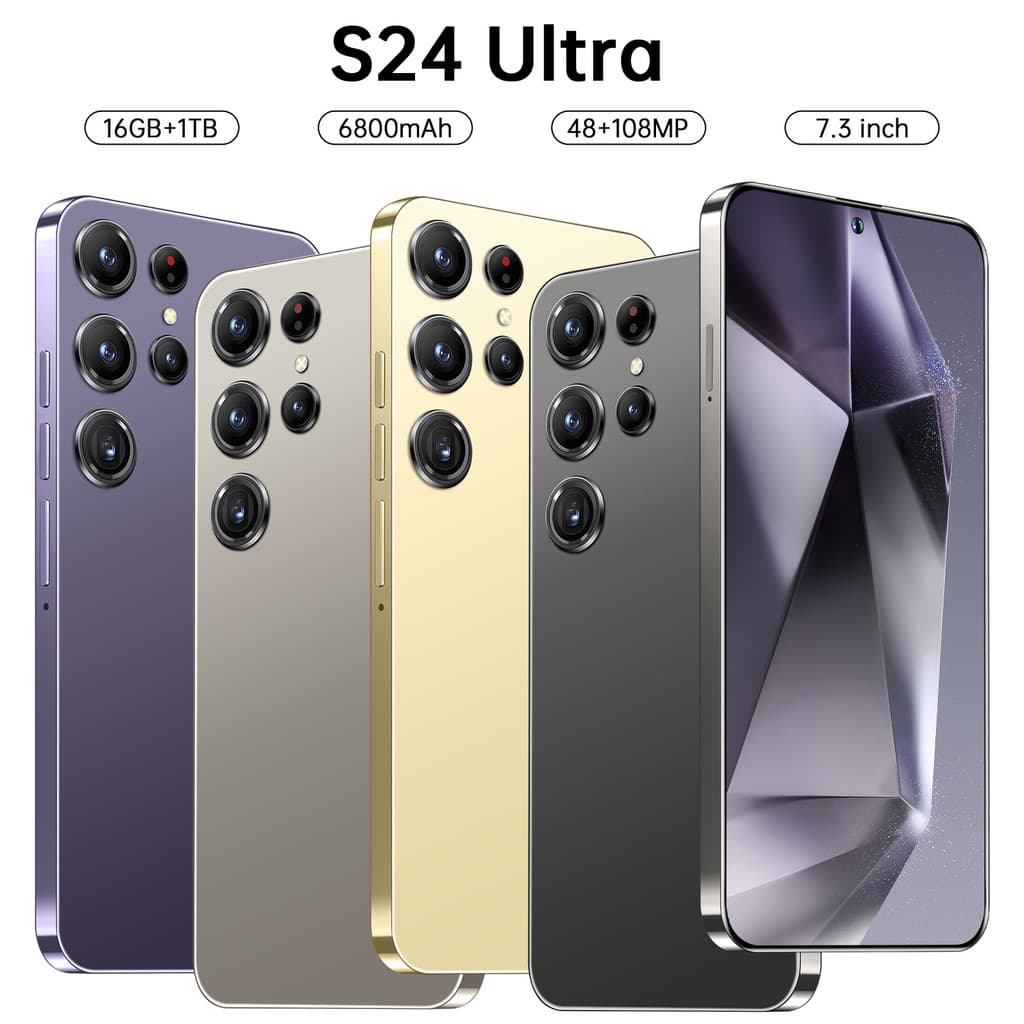 2025 โทรศัพท์มือถือ s24 Ultra 3G Universal Perforated Screen 2GB + 16GB Android 81 0CRF รูปที่ 1