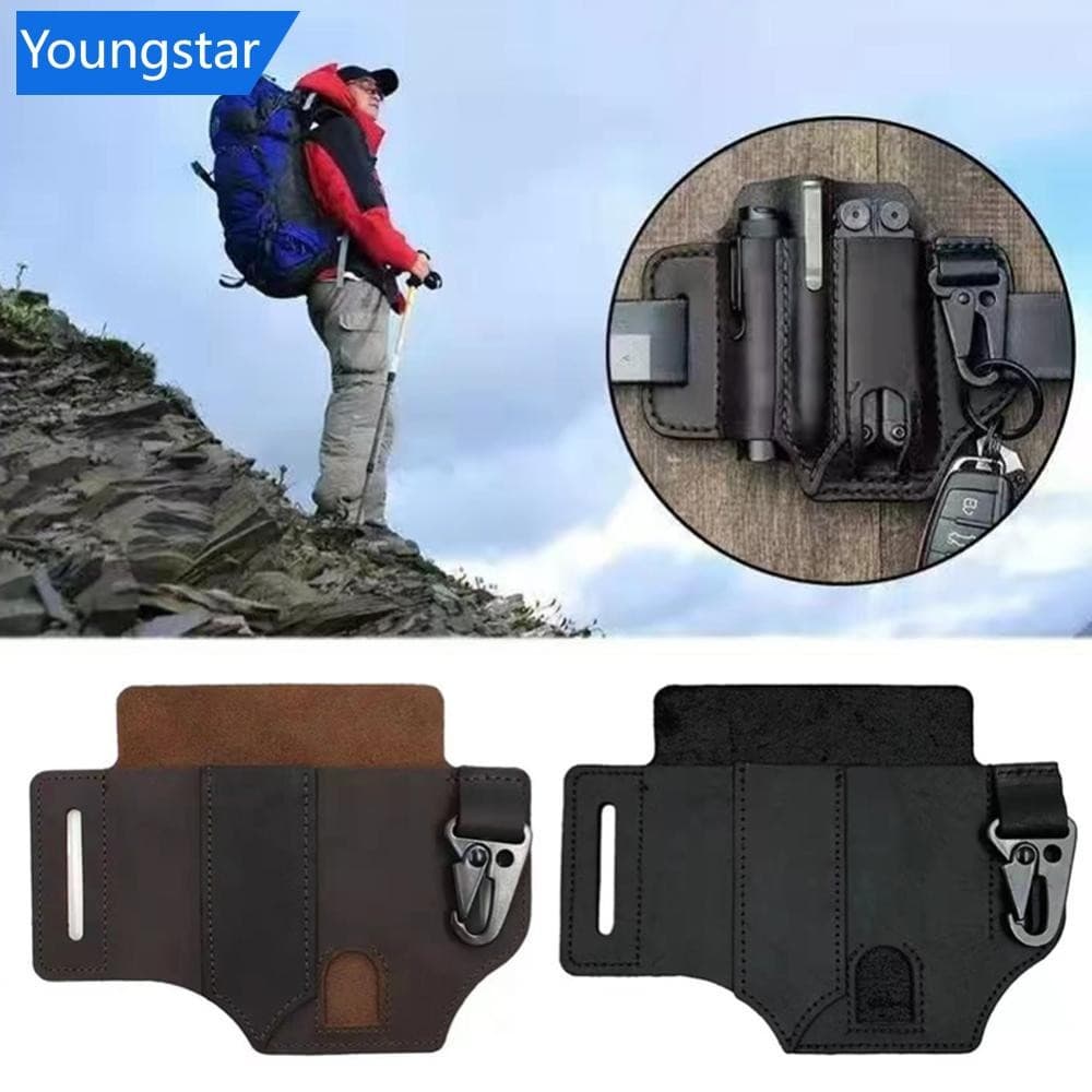 FYY กระเป๋าหนังใส่กระเป๋า Modular อุปกรณ์เสริม Organizer แผง Key Holder เอวเครื่องมือกระเป๋า Organizer รูปที่ 1