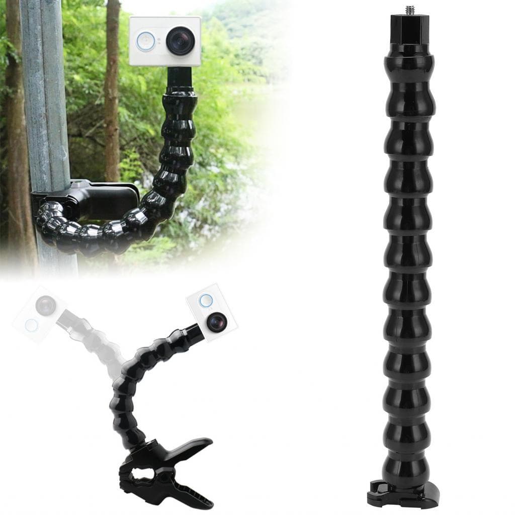 Monopod Gooseneck Jaws สูงยืดหยุ่น Arm Mount สีดำสำหรับเลนส์อุปกรณ์เสริมกล้อง Assist… รูปที่ 1