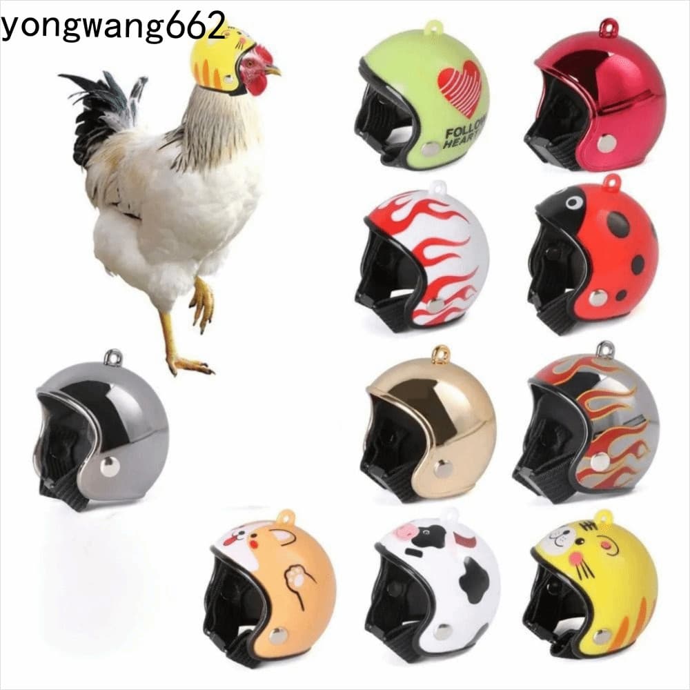 NORYX หมวกกันน็อคไก่สัตว์เลี้ยง, หมวกปกป้องนกการ์ตูนขนาดเล็ก, หมวกกันน็อคนกสัตว์เลี้ยงสัตว์เลี้ยง Sun… รูปที่ 1
