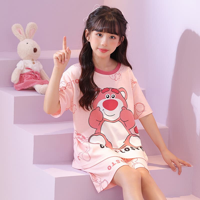 FAIRY_BABYชุดนอนเด็กผู้หญิง 10 ขวบ ชุดนอนเด็กโต ผู้หญิง 12ขวบ ชุดนอนแคร์แบร์ เด็ก ชุดนอนเด็กเล็ก ชุดนอน… รูปที่ 1
