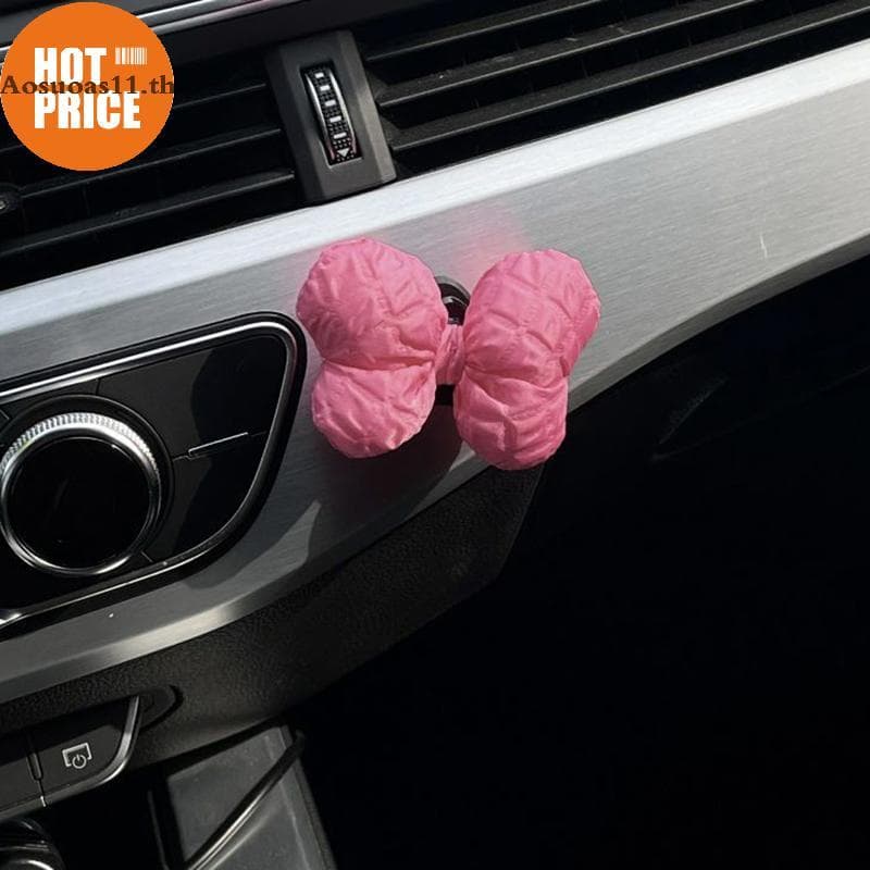 Aosuoas น่ารักโบว์คลัทช์ตกแต่งรถ Wiper ไฟเลี้ยวสวิทช์เครื่องประดับ Kawaii Bowknot รถ Wiper ตุ๊กตา Auto… รูปที่ 1