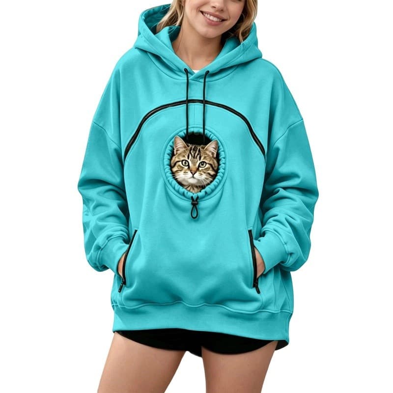 14สีPlus Szie 3XLสัตว์เลี้ยงแม่ลูกHoodie FlannelขนแกะHooded Hoodieสําหรับสัตว์เลี้ยงกระเป๋าHoodieกระเป๋าสัตว์เ… รูปที่ 1