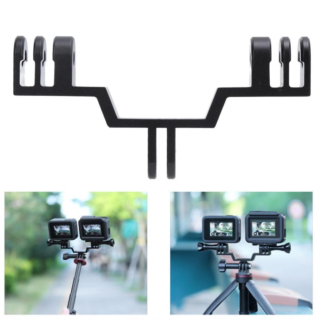 Motion กล้อง อะแดปเตอร์ Dual Mount ปรับมุมการถ่ายภาพขยายอุปกรณ์เสริมสำหรับ Gopro GoPro รูปที่ 1