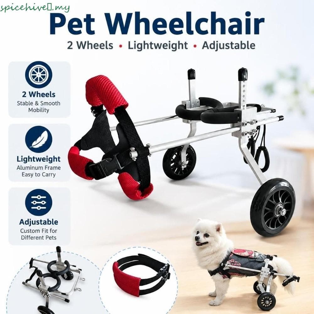 สเปซไฮ​ รถเข็นสุนัข, ปรับ 2 ล้อสัตว์เลี้ยง Mobility Aid, สัตว์เลี้ยงสกู๊ตเตอร์ Recovery Aid กลับขาสนับสนุน… รูปที่ 1