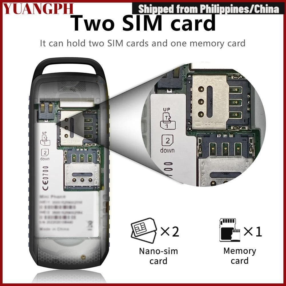โทรศัพท์มือถือ YUANGPH, B25 ปุ่มเซอร์ราวด์สวมใส่โทรศัพท์มือถือขนาดเล็ก, Blacklist 2 ซิมสแตนด์บายบลูทูธ… รูปที่ 1