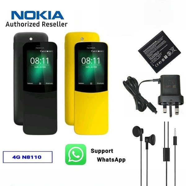 COD Nokia 8110 4G Classic Dual Sim โทรศัพท์มือถือ GSM คุณภาพดี Kai OS โทรศัพท์รองรับ 4G, WIFI จัดส่งฟรี รูปที่ 1