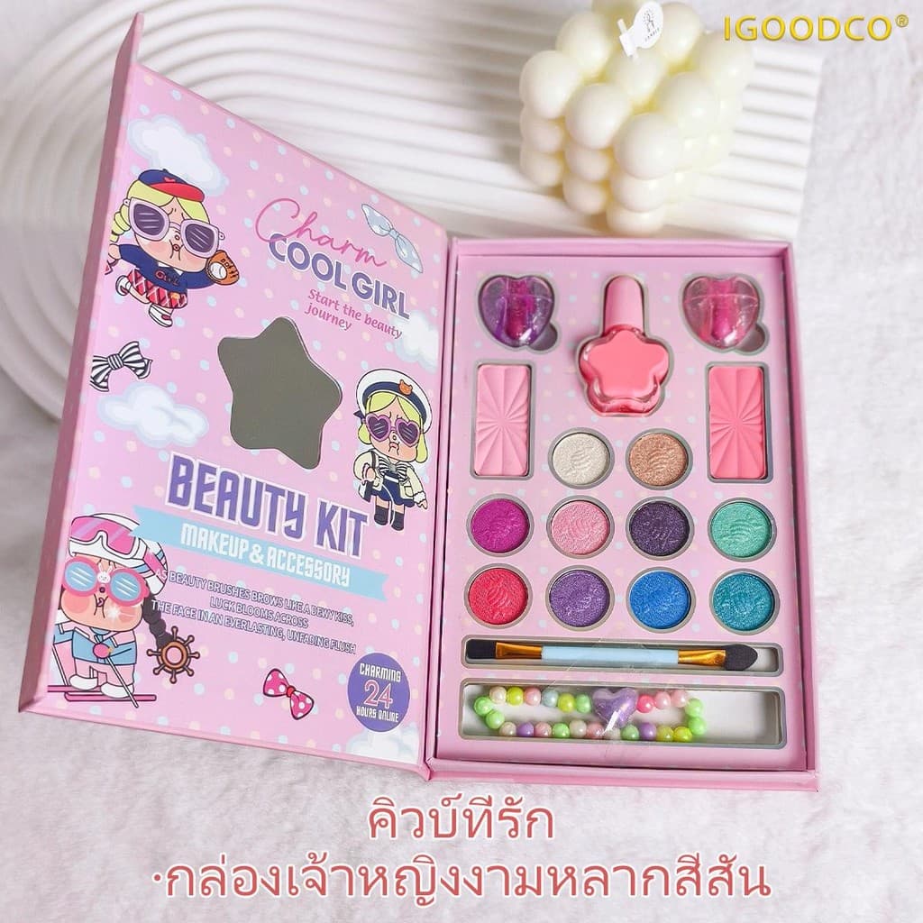 IGOODCO(IG3247) เงาดวงตาใหม่ของขวัญวันเกิดเด็กเล็บสีแดงดวงตา(อายุ3-16ปี)เครื่องประดับสุ่ม รูปที่ 1