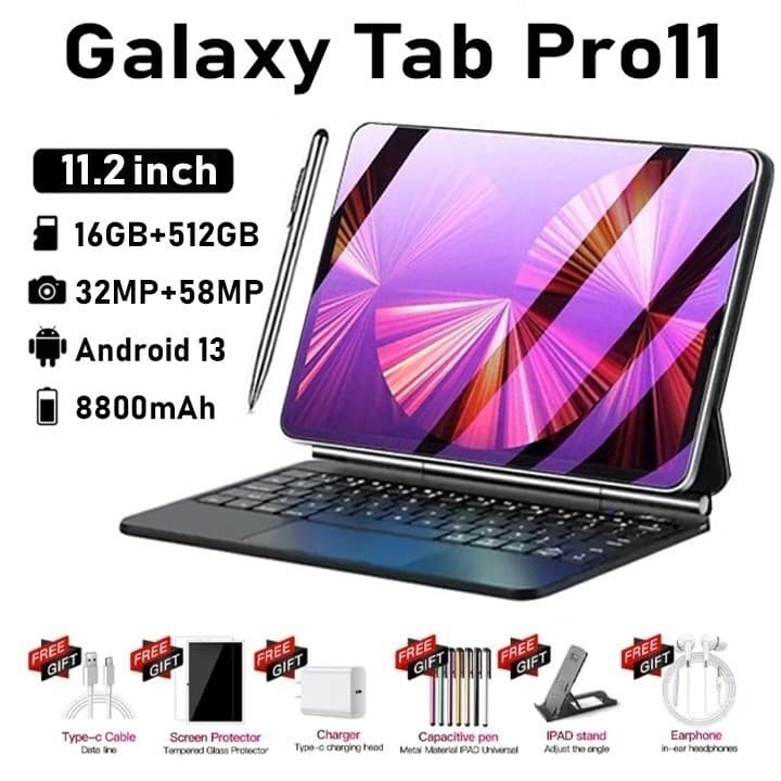 OPP0 Tablet Pro11 แท็บเล็ต 11.6 นิ้ว Wifi 4G/5G แท็บเล็ตราคาประหยัด โทรออกได้ รองรับ 2 ซิมการ์ด… รูปที่ 1
