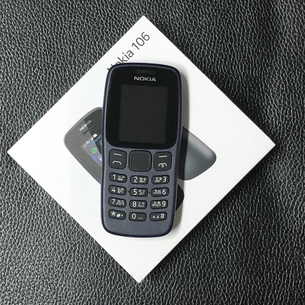 โทรศัพท์มือถือ Nokia 106 Dual Sim Phone 2G 1.8 นิ้ว dual SIM ปุ่มฟีเจอร์โทรศัพท์ รูปที่ 1