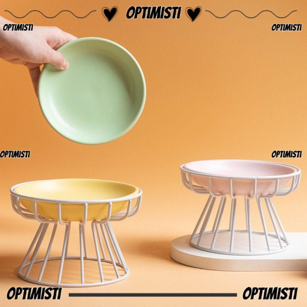 OPTIMISTI8E ชามสัตว์เลี้ยง, ชามขนมสัตว์เลี้ยง สัตว์เลี้ยงป้องกันคอ ชามอาหารแมว,… รูปที่ 1