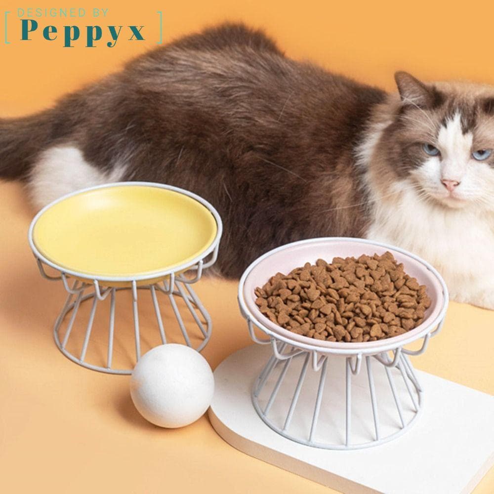 PEPPYX ชามสัตว์เลี้ยง, สัตว์เลี้ยงคอป้องกันสัตว์เลี้ยงชามขนมชามอาหารแมว,… รูปที่ 1