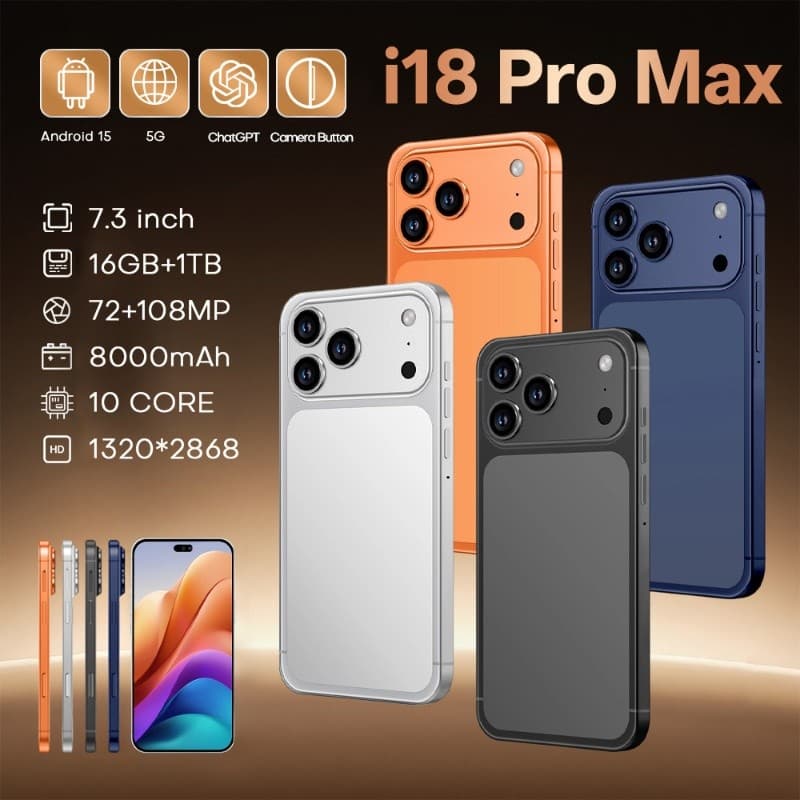 โทรศัพท์มือถือ Newi18 ProMax โทรศัพท์มือถือข้ามพรมแดน 3+16GB ผู้ผลิตสมาร์ทโฟนการค้าต่างประเทศ Android 4G… รูปที่ 1