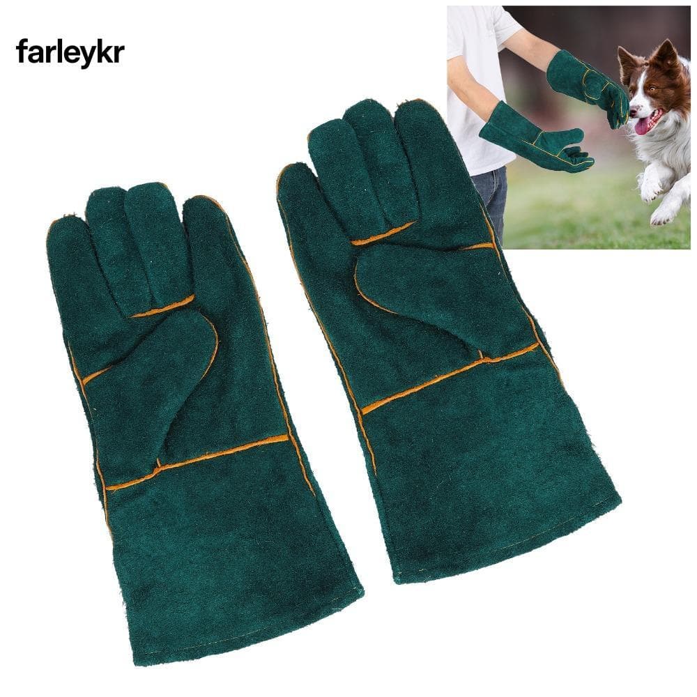 FARL 2 ชิ้นสัตว์ Handling ถุงมือ,สวมใส่ Tough หนาชั้นถุงมือป้องกันสัตว์เลี้ยง,เปลี่ยนขนาดเล็กแขนยาวยืดหยุ่น… รูปที่ 1