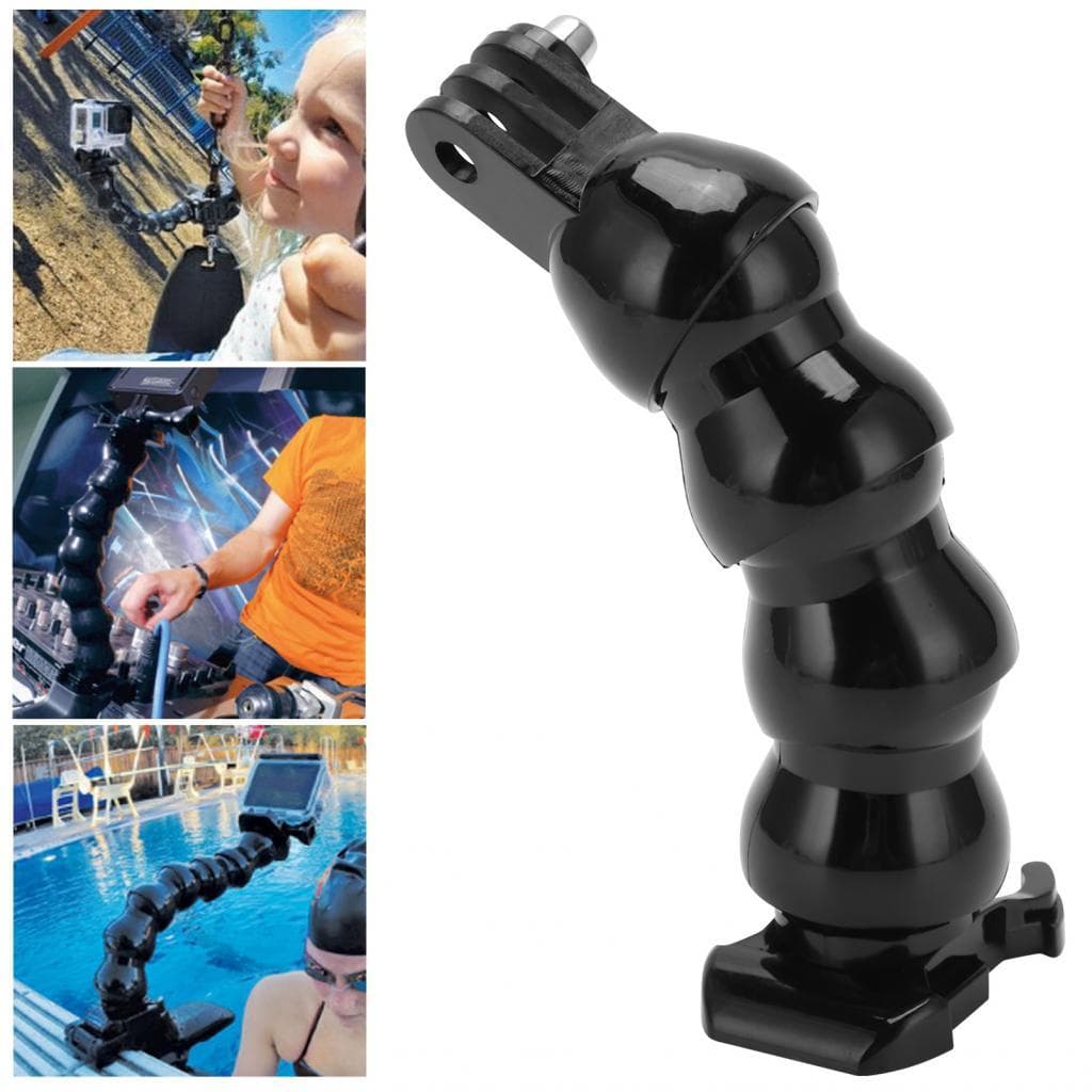 Monopod Gooseneck Jaws สีดำแขนยืดหยุ่น Mount สูงแบบพกพาสำหรับช่างภาพอุปกรณ์เสริมเลนส์กล้อง Assist… รูปที่ 1