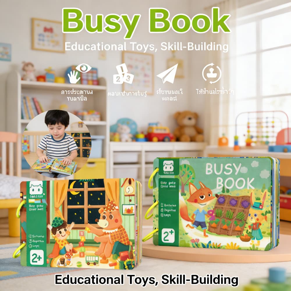 เล่นเด็ก หนังสือเงียบ หนังสือปริศนา ของเล่นพัฒนาการ หนังสือเด็ก สมุดสติ๊กเกอร์เด็ก ของเล่นเด็ก สื่อการสอนCOD