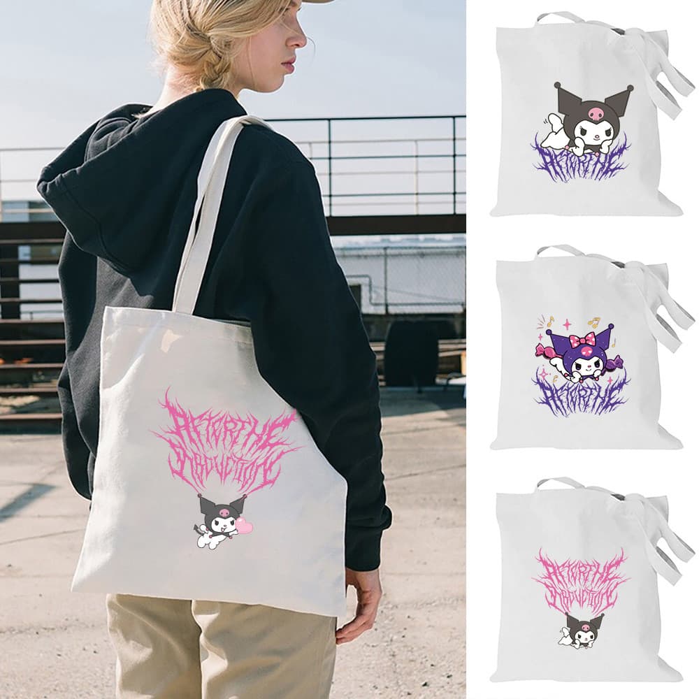 ของขวัญสงกรานต์ Tote Bag แฟชั่น พิมพ์ลา กระเป๋าผ้า จัดส่งจากประเทศไทย ขนาด20x18cm ลายสีสันสนุกสนาน รูปที่ 1