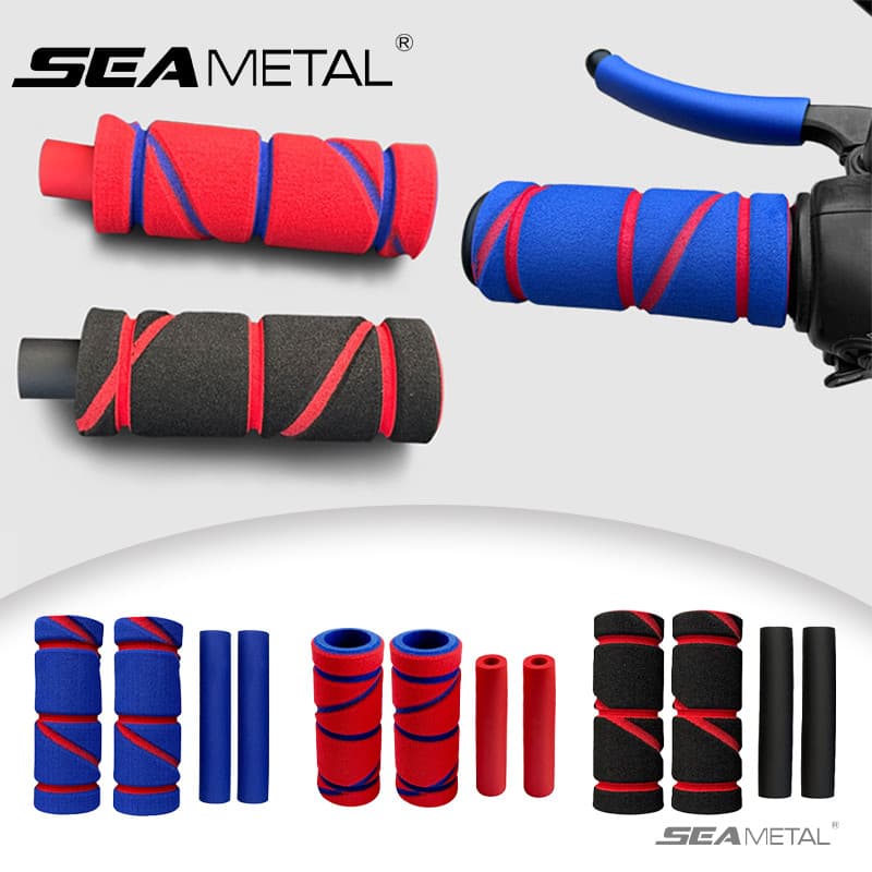 SEAMETAL ปลอกโฟม ฟองน้ำโฟมนุ่มปลอกแฮนด์ ใส่แฮนมอเตอร์ไซด์ จักรยาน 4ชิ้น การออกแบบป้องกันการลื่น รูปที่ 1