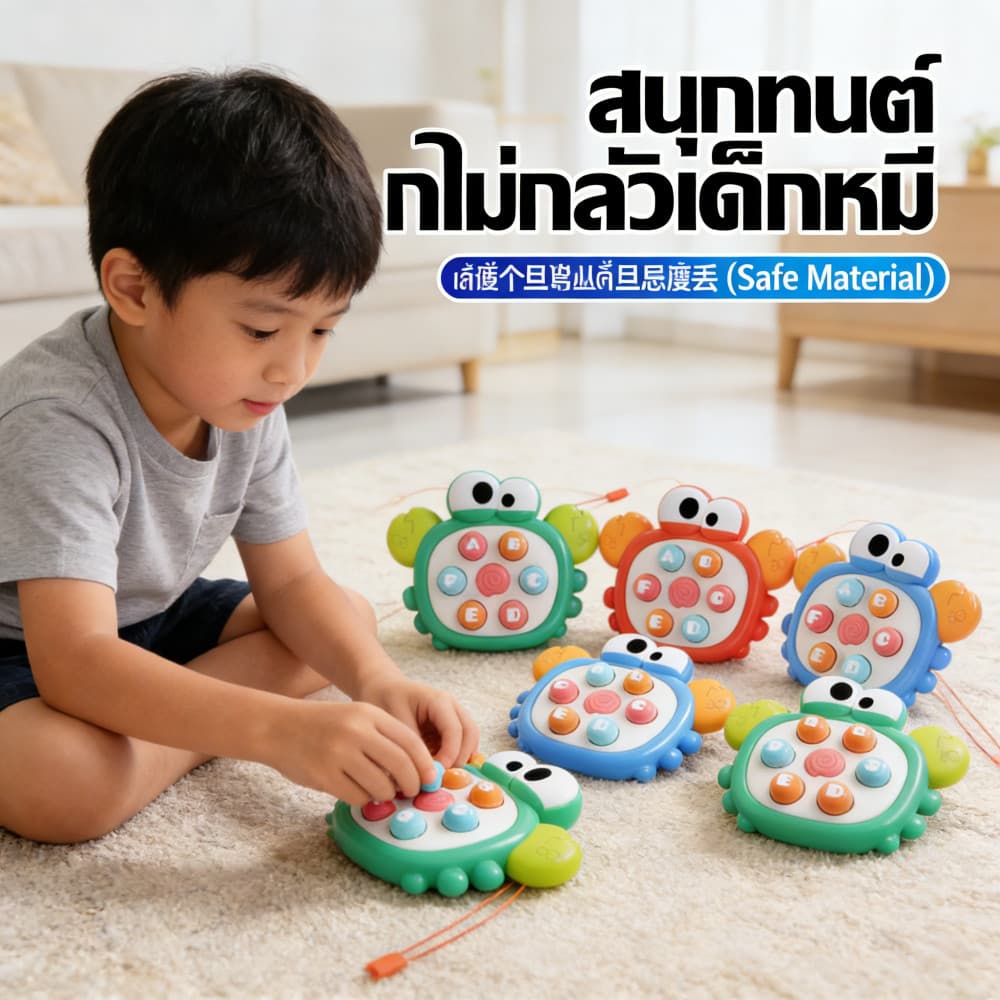 เล่นเสริมพัฒนาการ ของเล่นเด็ก ของเกมทุบตุ่น ของมินิบีบ ของเล่นตีตัวตุ่น ของฝึกสมอง ของเล่นกดนิ้ว รูปที่ 1