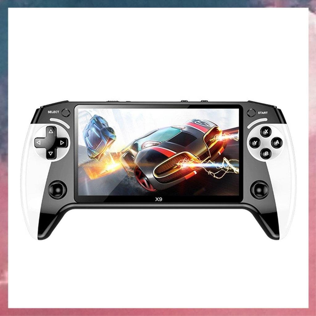 X9 เกมคอนโซลแบบใช้มือถือ 8กิกะไบต์ 2000 + เกม 5.5 นิ้วหน้าจอ ไอพีเอส เกมคอนโซลย้อนยุคสําหรับของขวัญเด็ก รูปที่ 1