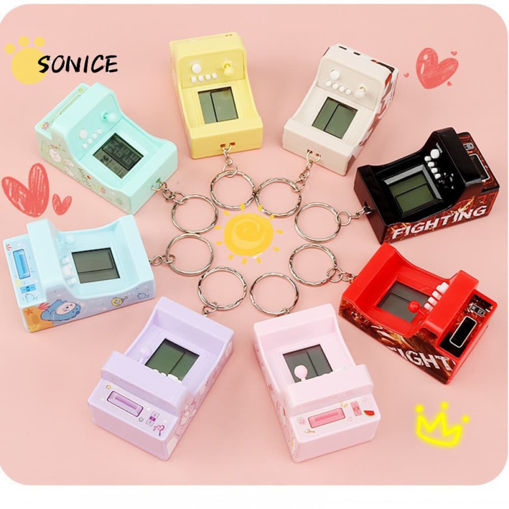 Blue Micro Player Mini Arcade Machine พร้อมพวงกุญแจ 26 โหมดเกมคลาสสิกสนับสนุนเพลง Mini Building Block… รูปที่ 1