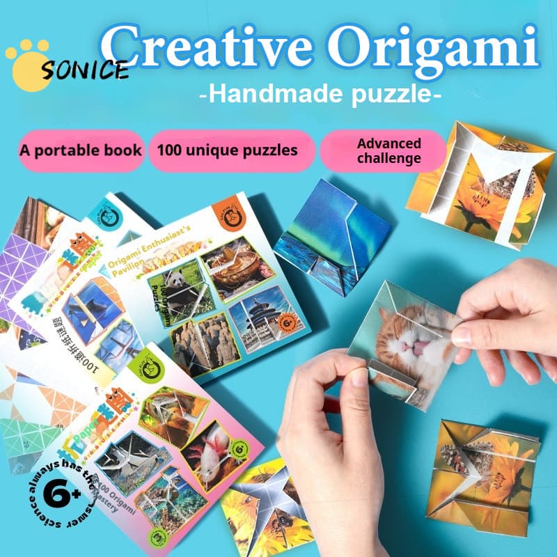 การศึกษา STEM Origami ปริศนาของเล่นสําหรับเด็กชายและเด็กหญิงพับเพื่อเปิดเผยเกมปริศนา Origami…