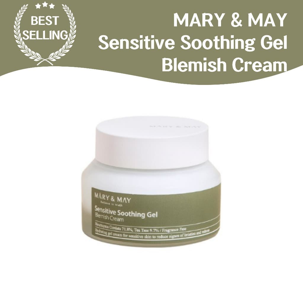 Mary & May sensitive soothing Gel Blemish Cream Panthenol ผิวผ่อนคลาย ชุ่มชื้น ระคายเคือง ดูแลปัญหา… รูปที่ 1