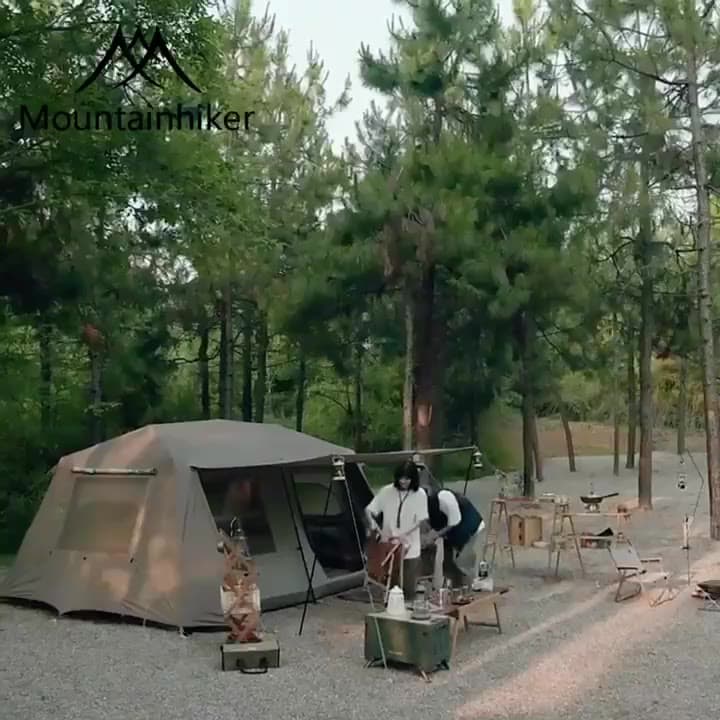 ️Mountainhiker Village13 เต็นท์บ้านออโต้ 2ห้องนอน 1ห้องนั่งเล่น กางอัตโนมัติ กันน้ำกันแดด