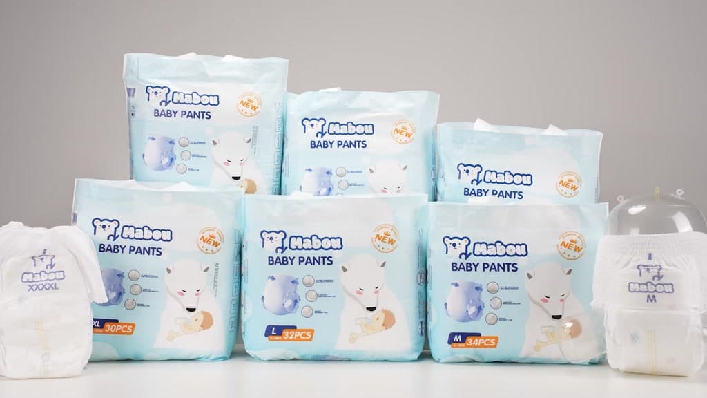 Mabou แพมเพิส แพมเพิสเด็ก 50ชิ้น นุ่ม ใส่สบาย NB-4XL BABY Diaper Pant ผ้าอ้อม แพมเพิสเด็กแรกเกิด แบบเทป…
