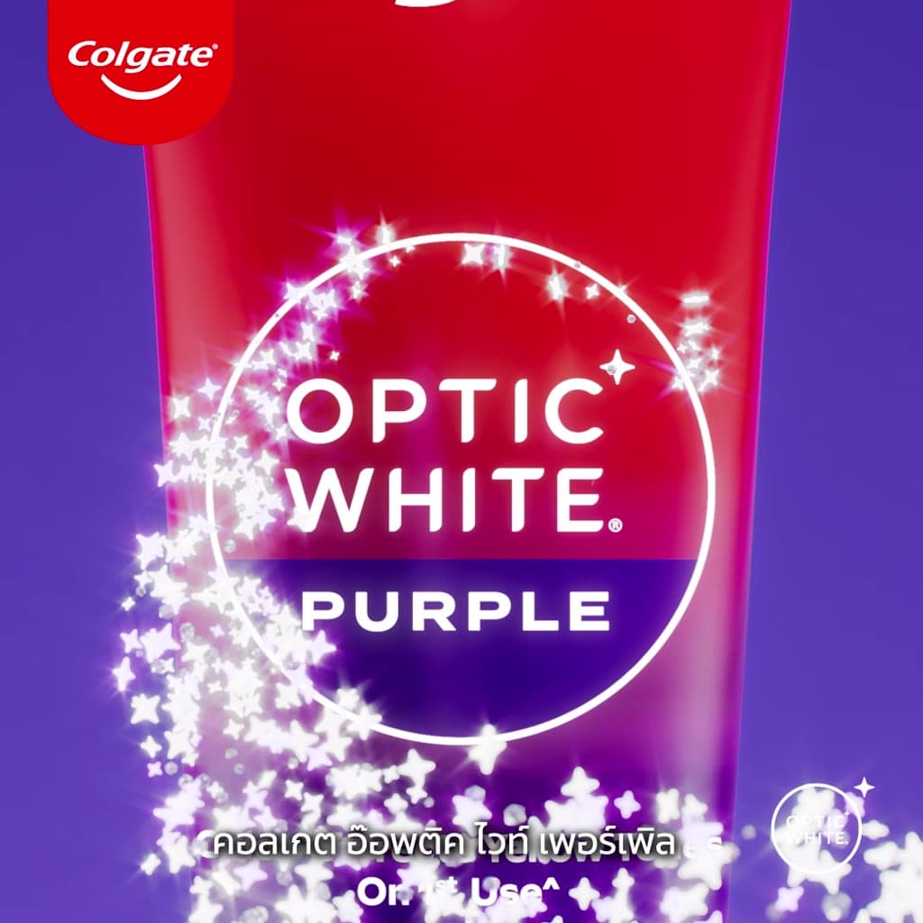 ยาสีฟัน คอลเกต อ๊อพติค ไวท์ เพอร์เพิล 100 กรัม Colgate Optic White Purple 100g