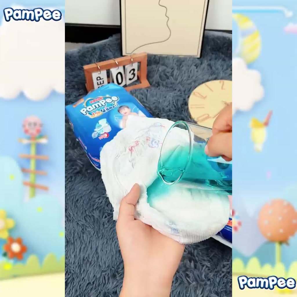Pampee กางเกงผ้าอ้อมเด็ก 100 ชิ้น Size S-XXXL Baby Diapers Pants นุ่ม บางเบา ใส่สบาย