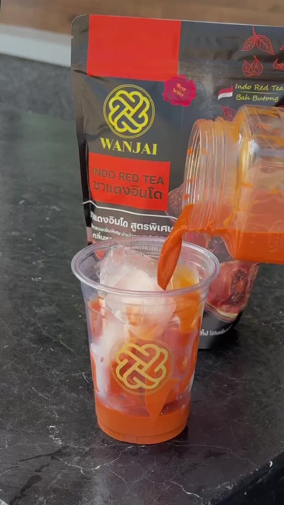 ชาแดงอินโด INDO RED TEA(สูตรพิเศษ ระดับชาคั่วเข้ม)ฟรีสูตรชง