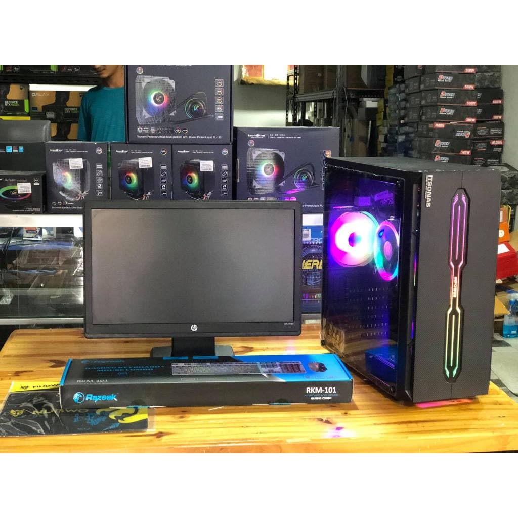 CORE I3 / RAM4-8G / VGA1G DDR3-DDR5 / จอ19นิ้ว คอมพิวเตอร์เล่นเกมส์ทำงาน พร้อมเม้าส์คีย์บอด คอมพิวเตอร์มือ2… รูปที่ 1