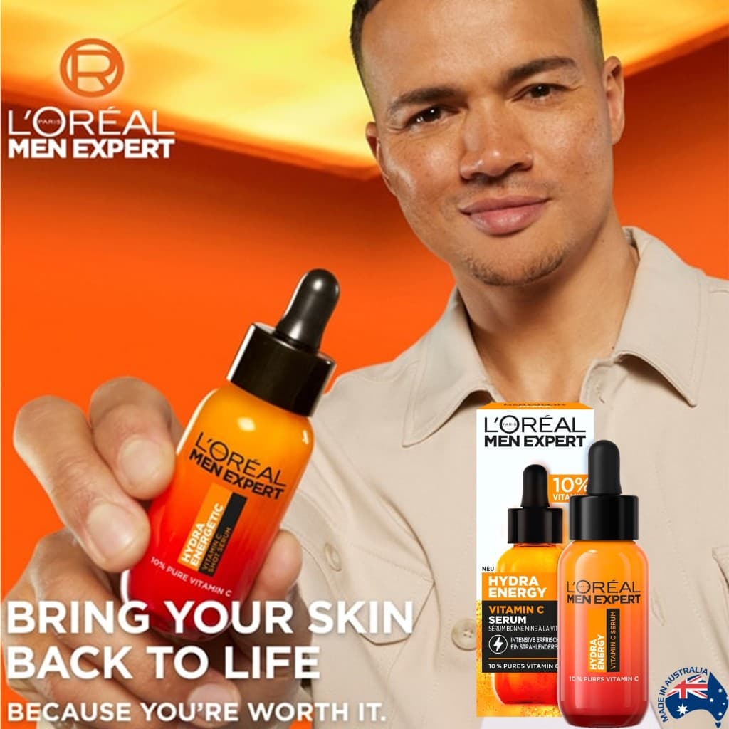 L’oreal Men Expert Hydra Energetic PURE VITAMIN C SHOT SERUM 30ML เซรั่มวิตามินซีเข้มข้นสูตรใหม่ล่าสุดสำหรับผิ… รูปที่ 1