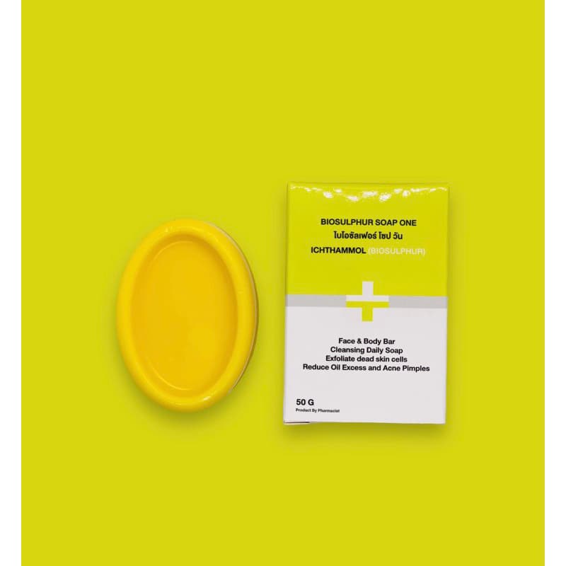 สบู่ไบโอซัลเฟอร์ โซป วัน มี Ichthammol 1% (bio sulfur) สำหรับผู้ที่มีปัญหาผิวหนัง คัน สะเก็ด สิวอักเสบ… รูปที่ 1