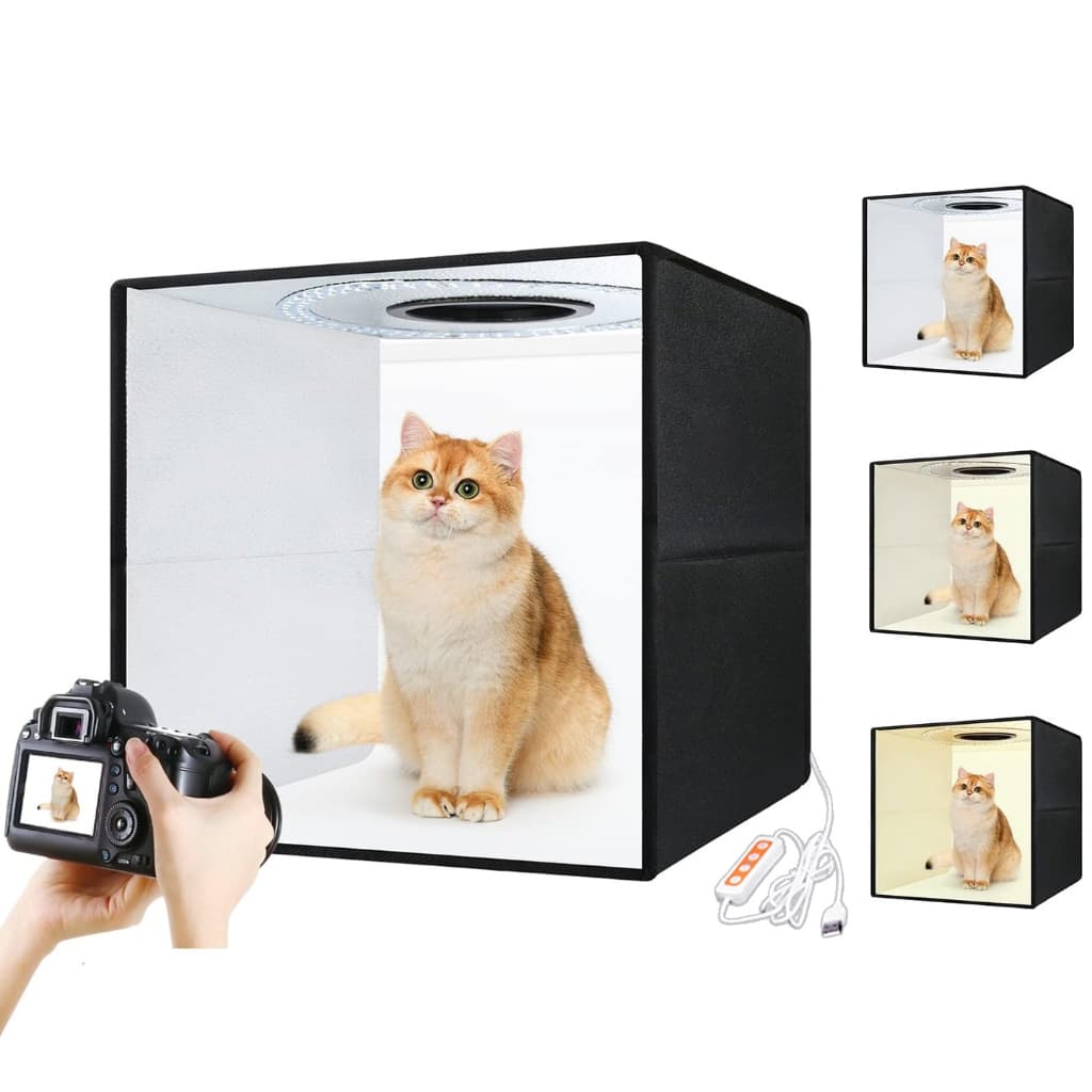 กล่องไฟถ่ายรูป LED 45cm กล่องถ่ายภาพ กล่องถ่ายสตู กล่องสำหรับถ่ายภาพสินค้า กล่องฉากถ่ายรูป Light Box Studio รูปที่ 1