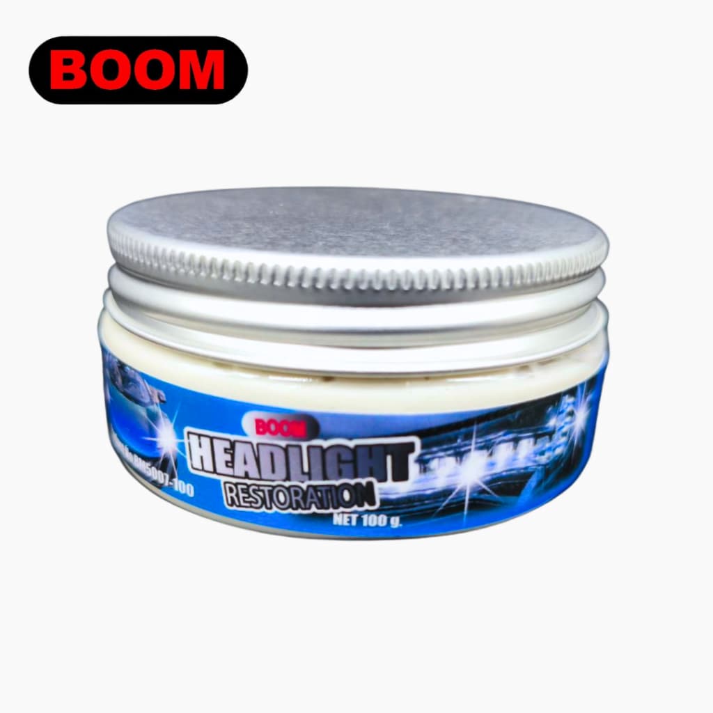 ผลิตภัณฑ์ขัดไฟหน้ารถBOOMขนาด100g.Boom HeadLight Restoration100g. ขัดไฟหน้าลบคราบเหลือง รูปที่ 1
