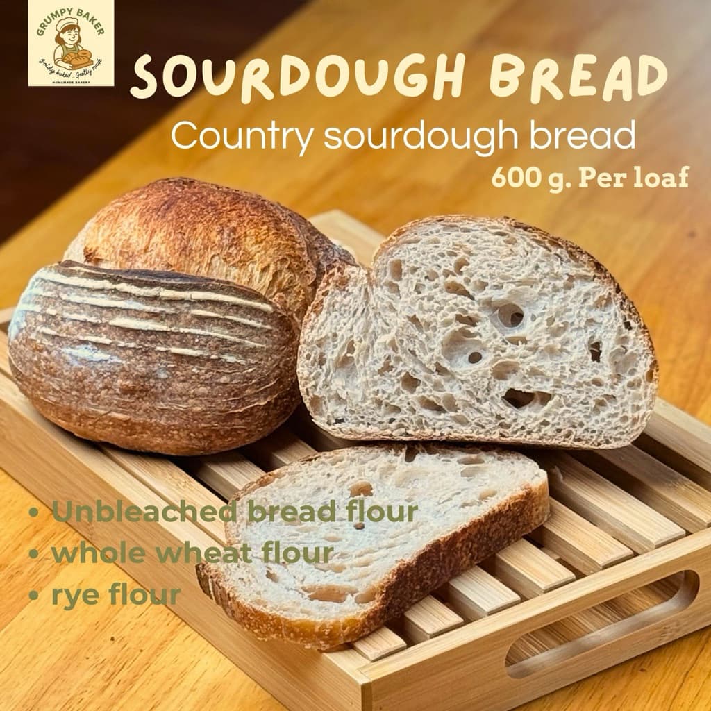 Country Sourdough Bread ขนมปังซาวโดว์โฮมเมด 100% | SOURDOUGH BREAD |