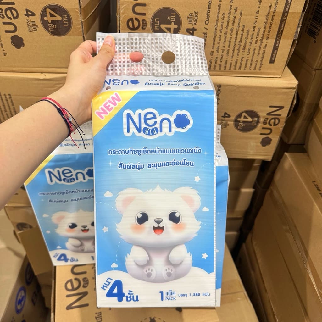 (1ลัง 4แพ็ค) กระดาษทิชชุ่ Neno หนา4ชั้นแบบแขวน รูปที่ 1