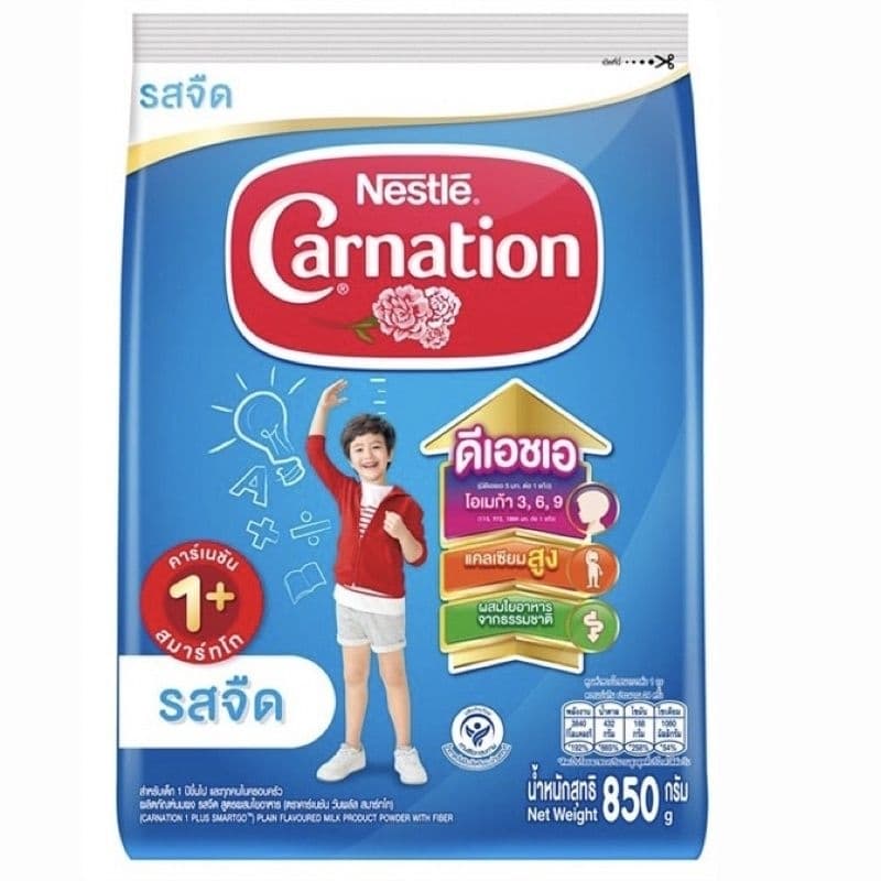 CARNATION นมผง คาร์เนชั่น1+ สมาร์ทโก ขนาด 850 กรัม, 1,400 กรัม สำหรับเด็กอายุ 1 ปี ขึ้นไป รูปที่ 1