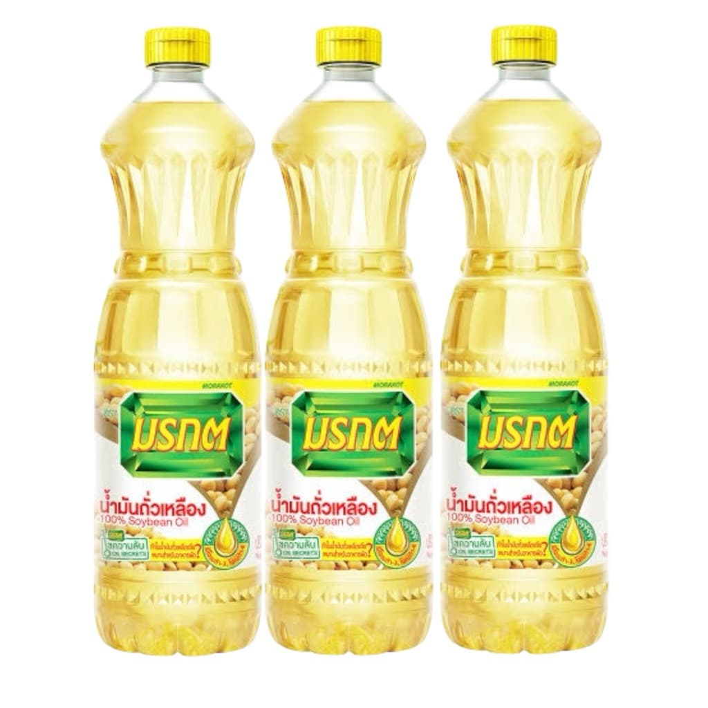 น้ำมันถั่วเหลืองมรกต 1 ลิตร x 3 ขวด คุณภาพดี หอมอร่อย