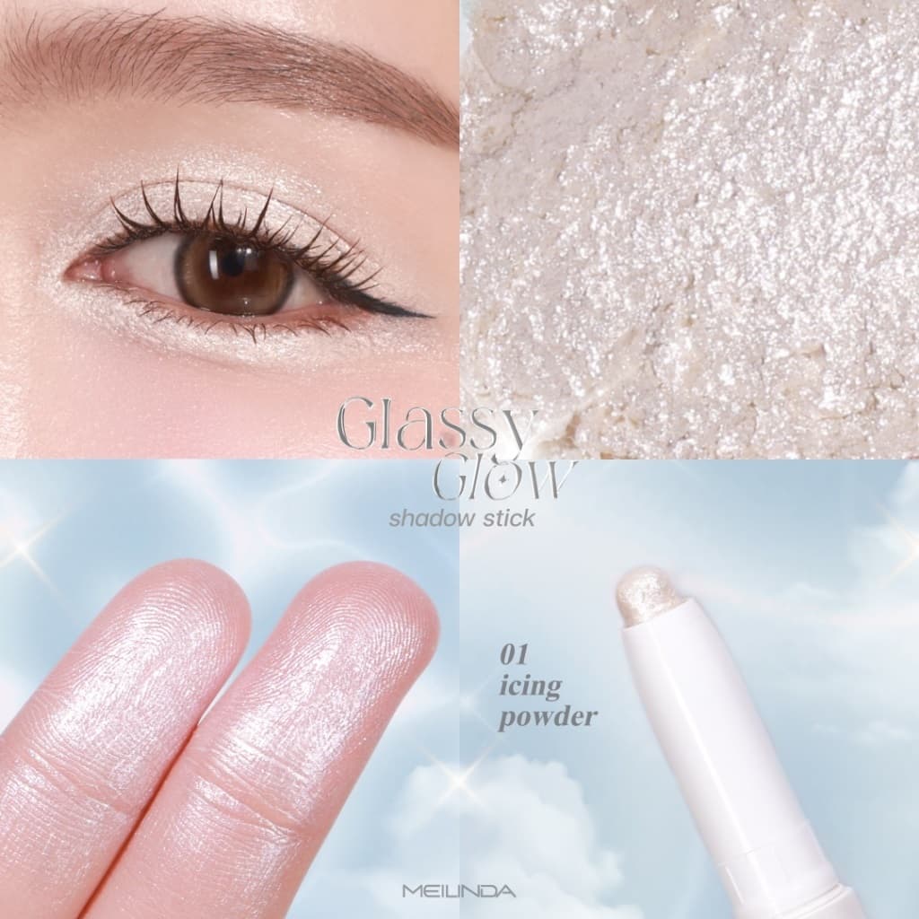 MEILINDA Glassy Glow Shadow Stick MC3132 อายแชโดว์สติ้กนางฟ้า เพิ่มความวิ้งให้ดวงตาติดทนทั้งวัน รูปที่ 1